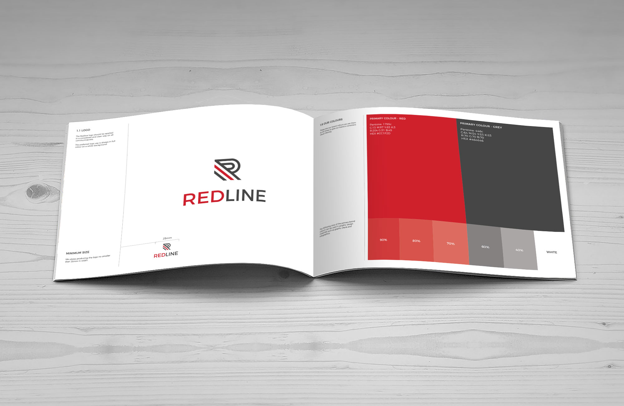Brand guidelines document for Redline by Supersonic Playground