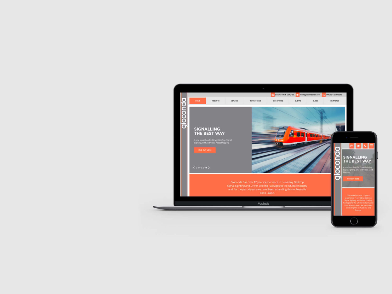 Small Business Package Website for Gioconda Rail by Supersonic Playground