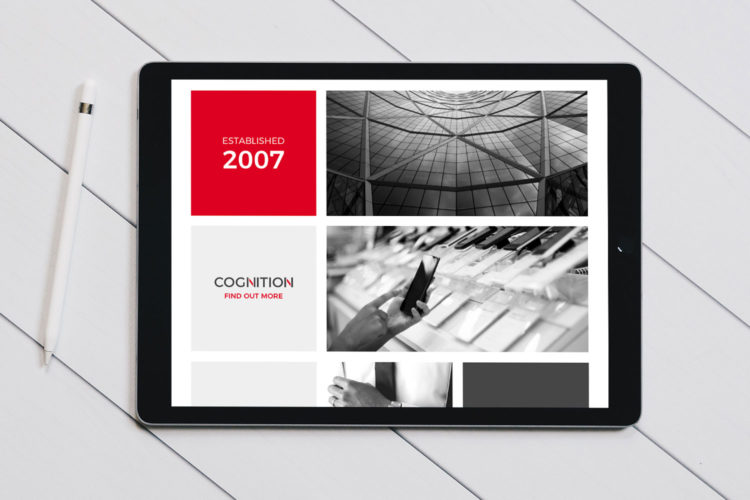Custom WordPress website for Redline shown on an iPad by Supersonic Playground