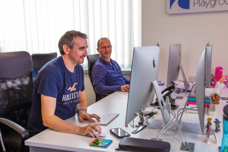 Rob and Nick in the Supersonic Playground office