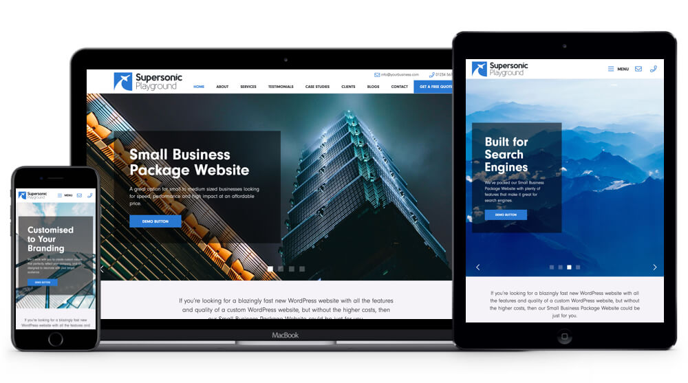 Small Business Package Website from Supersonic Playground