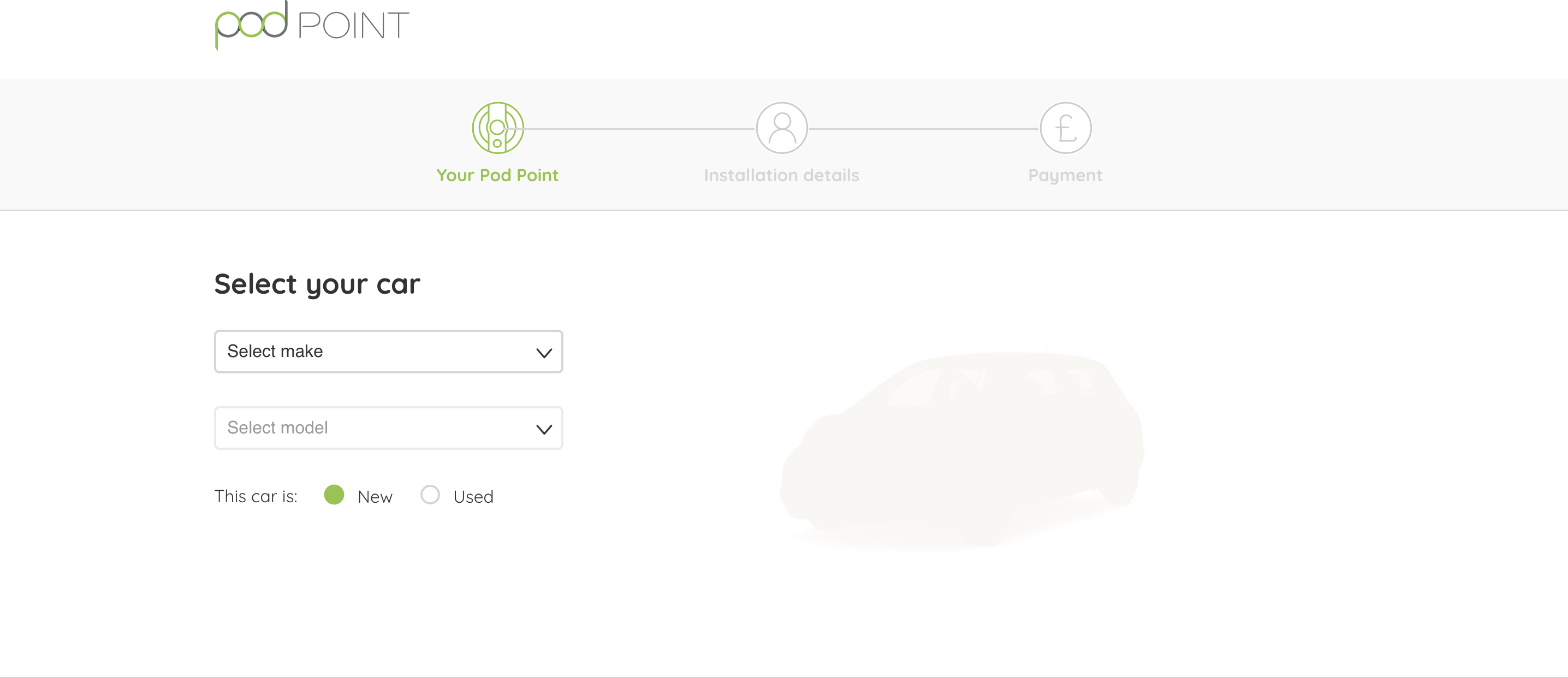 Pod Point Step-by-Step Tool Example