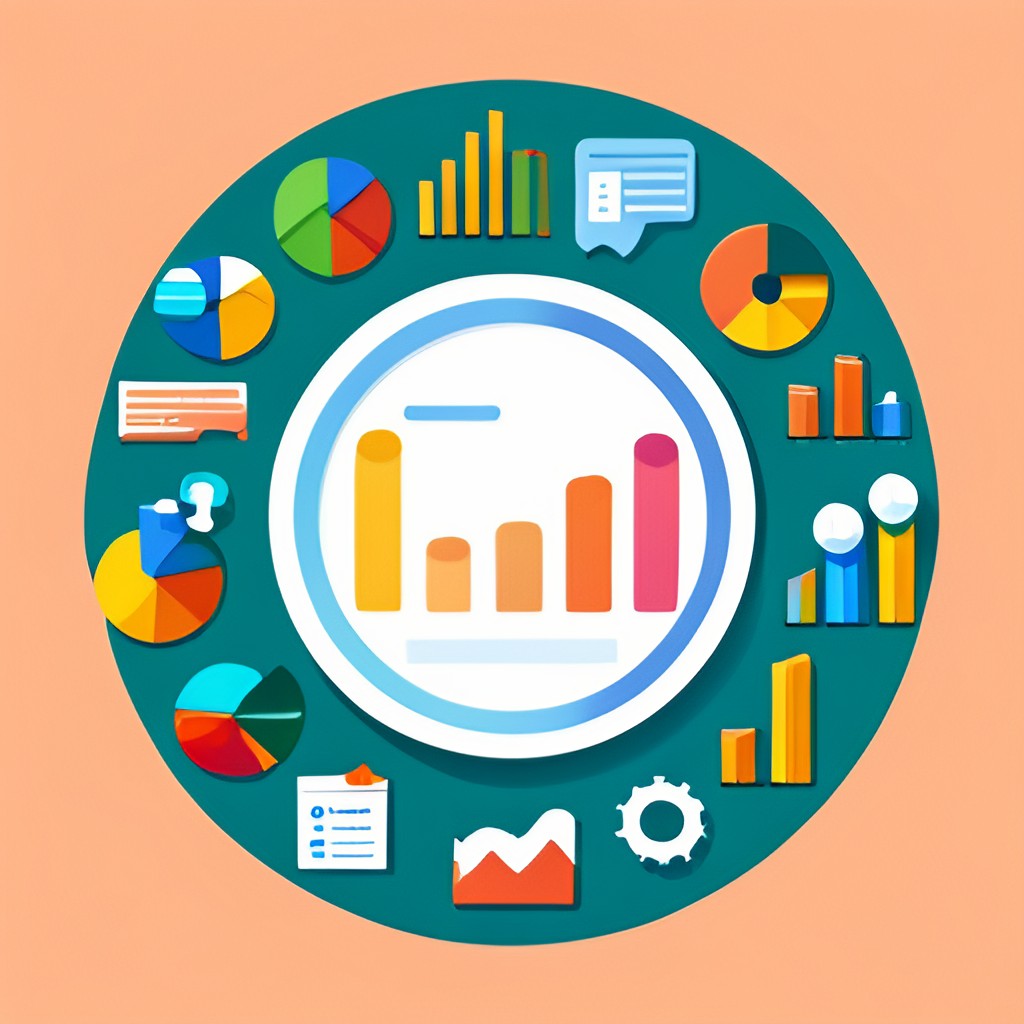 image of various graphs in the styling of Google Analytics